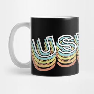 Usher Retro Typography Faded Style Mug